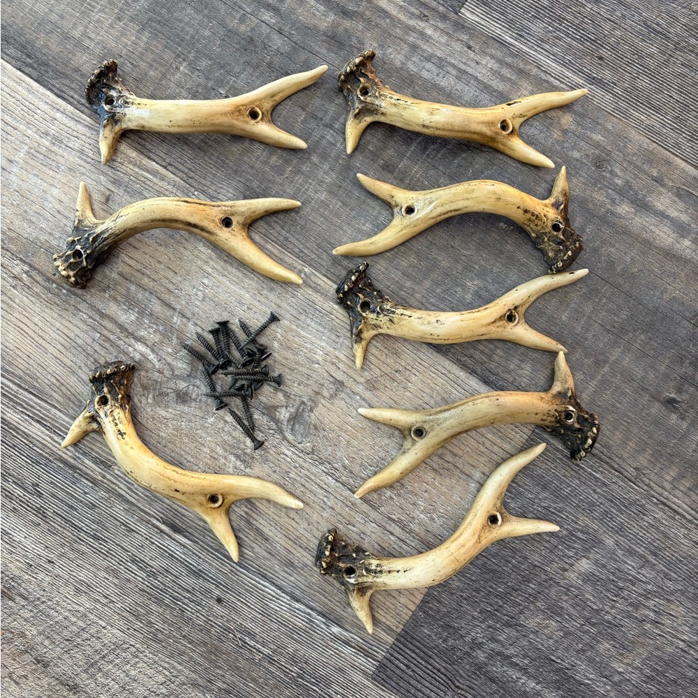 Deer horn antler rustic drawer pulls